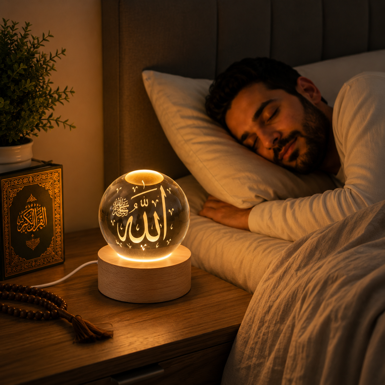 Lampe Cristal Coranique LED Spirituelle - Serenita