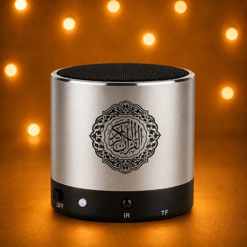 Veilleuse coranique Bluetooth Noura avec récitations et Azan, design cylindrique élégant