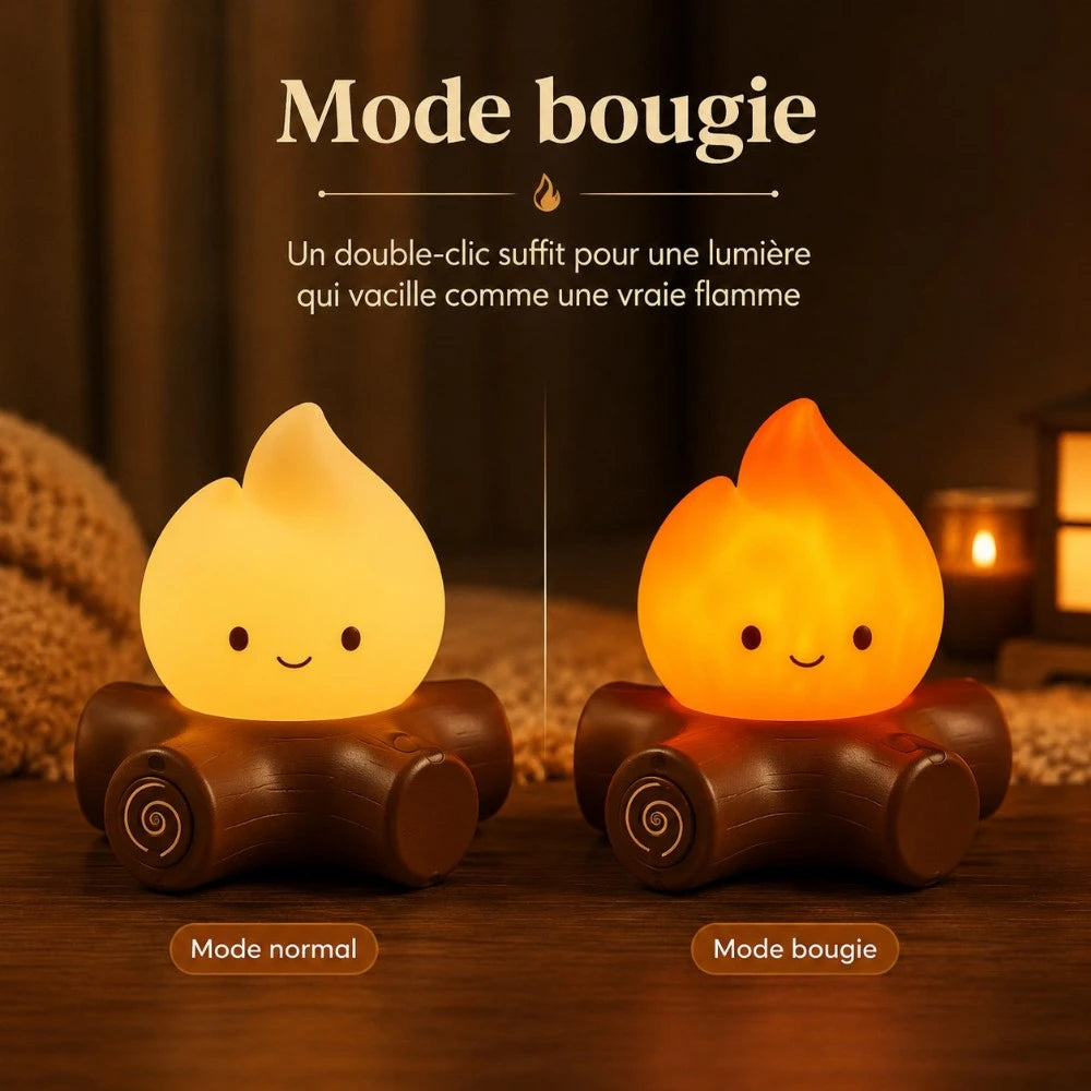 Veilleuse LED Braise avec mode normal et mode bougie à lumière vacillante
