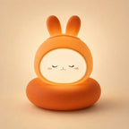 Veilleuse LED Luco lapin orange avec lumière chaude pour chambre d’enfant