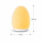 Veilleuse Luma LED tactile, dimensions ≈ 10 × 13,5 cm, lumière chaude