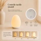 Veilleuse Luma LED tactile avec luminosité réglable, lumière chaude et changement de couleur