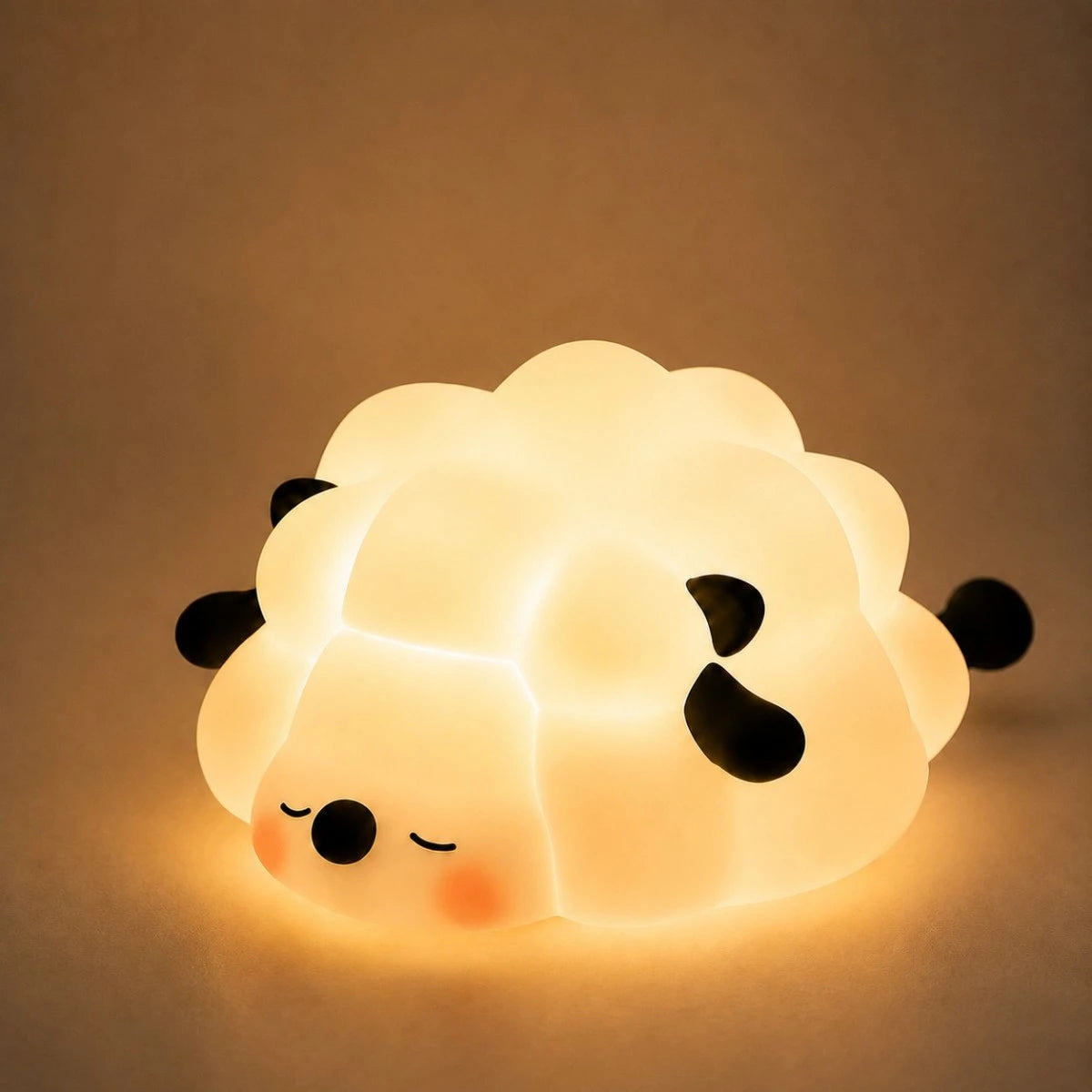 Veilleuse LED mouton Wooly en silicone, lumière chaude et apaisante