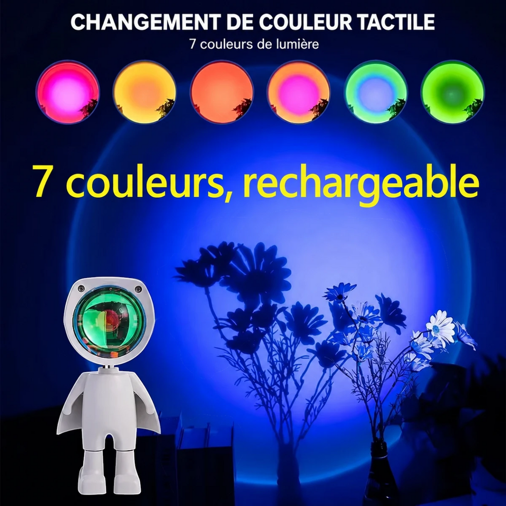 Veilleuse Iris version arc-en-ciel 7 couleurs avec changement de couleur tactile