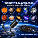 Motifs de projection du projecteur Astra : planètes, Lune, Soleil, nébuleuse et galaxie