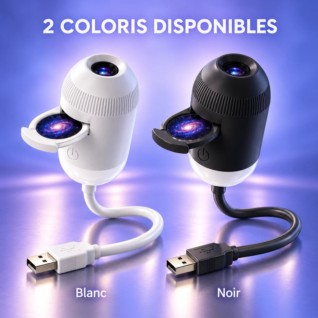Projecteur étoilé Cygnus disponible en blanc et en noir