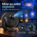 Molette de mise au point du projecteur Galaxia pour une projection nette