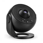 Veilleuse projecteur planétarium Galaxia noire avec support pivotant, sur fond blanc