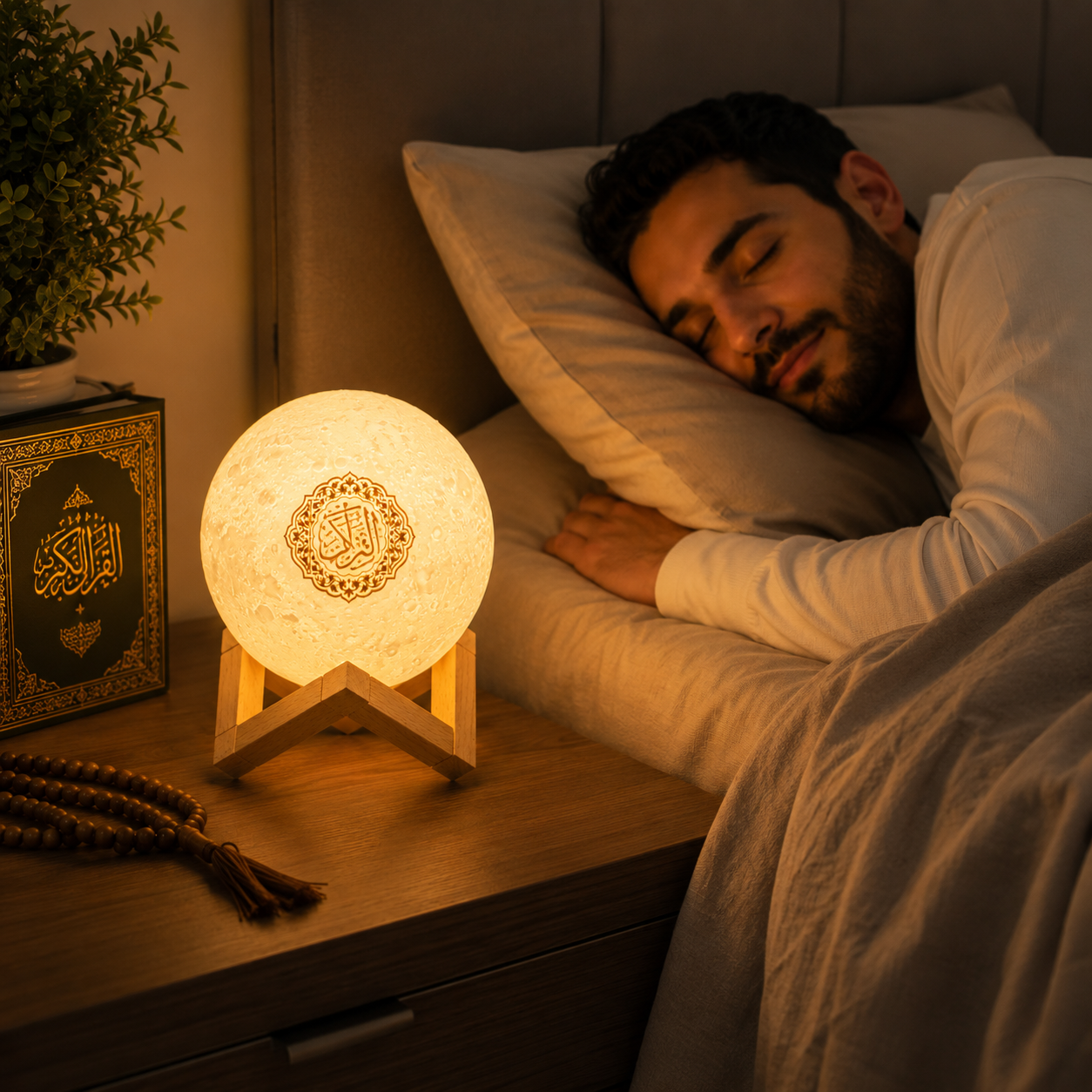 Veilleuse Coranique Bluetooth Azan Rond - Moon