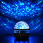 Motif reflets d'eau bleu projeté par la veilleuse LED Nova